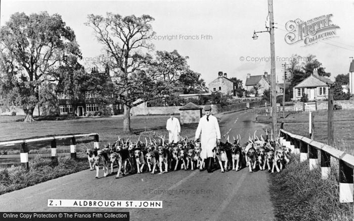 Photo of Aldbrough St John, Fox Hounds In The Village c.1950