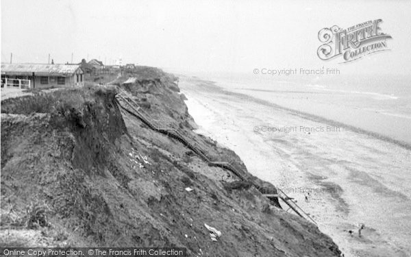 Photo of Aldbrough, The Cliffs And Beach c.1955