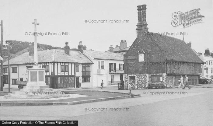 Photo of Aldeburgh, War Memorial And Moot Hall c.1955