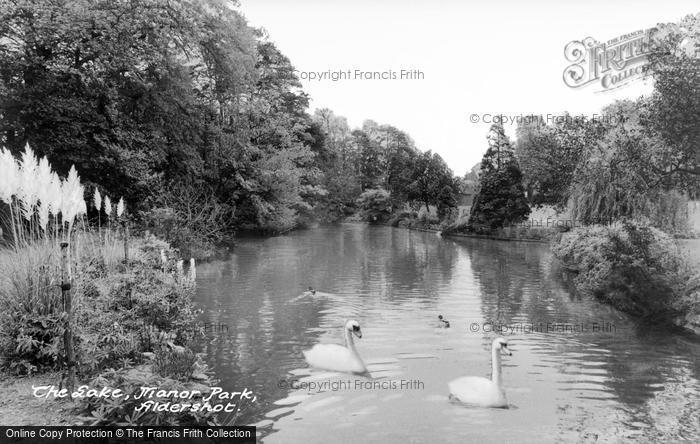Photo of Aldershot, Manor Park Lake c.1965