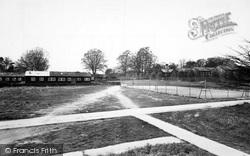 Tennis Courts And Sergeants' Mess, Connaught Hospital c.1955, Aldershot
