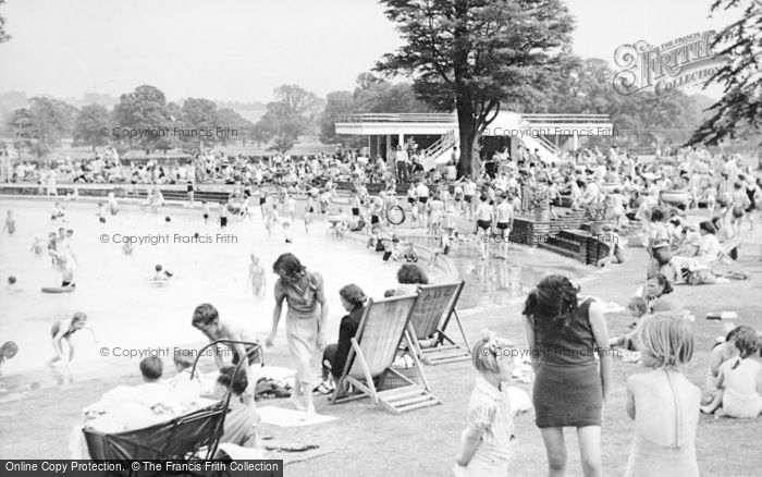 Photo of Aldershot, The Bathing Pool c.1955