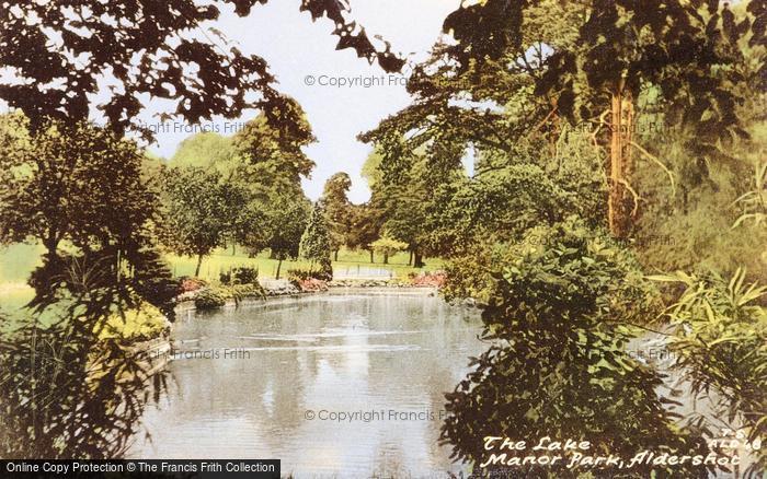 Photo of Aldershot, The Lake, Manor Park c.1955