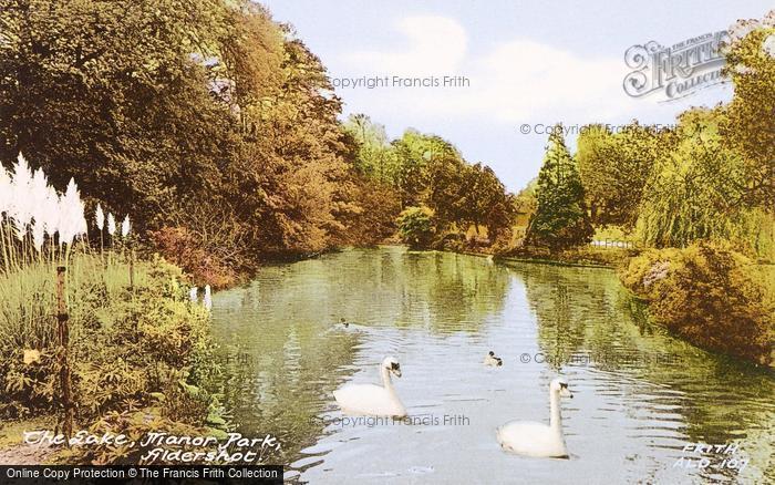Photo of Aldershot, The Lake, Manor Park c.1965