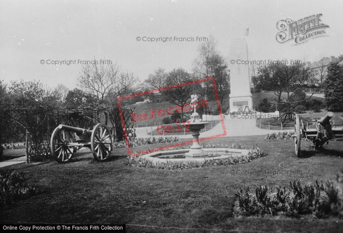 Photo of Aldershot, War Memorial, Municipal Gardens 1925