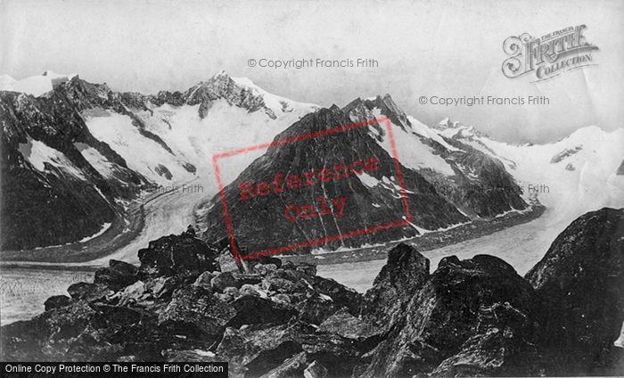 Photo of Aletsch Glacier, Aletschorn, Jungfrau c.1875