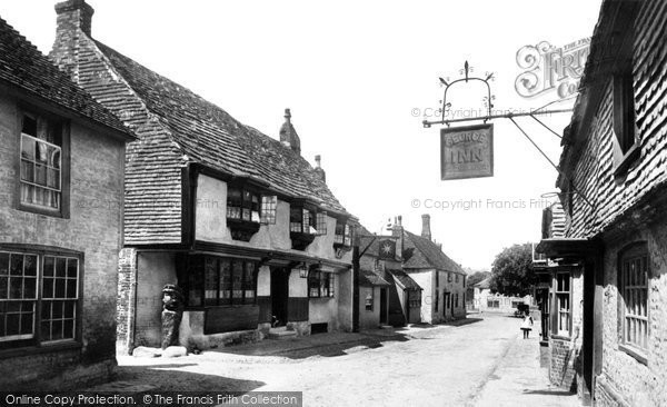 Photo of Alfriston, High Street And The Star And George Inns 1891