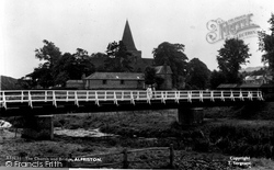 St Andrew's Church And Bridge c.1955, Alfriston