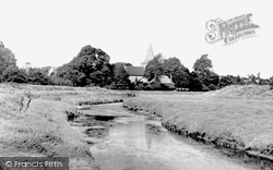 St Andrew's Church From The River Cuckmere 1960, Alfriston