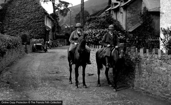 Photo of Allerford, Horse Riding In The Village 1923
