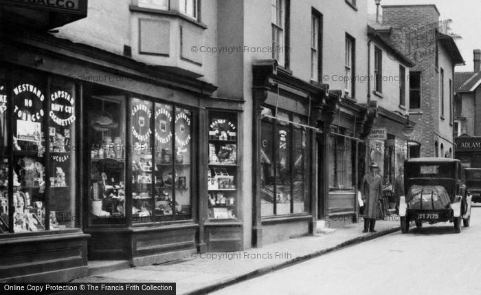 Photo of Alton, Shops In Market Street 1928