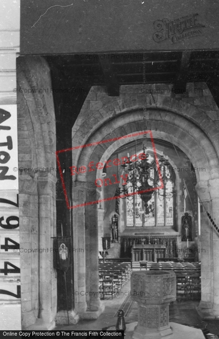 Photo of Alton, St Lawrence's Church Interior 1927