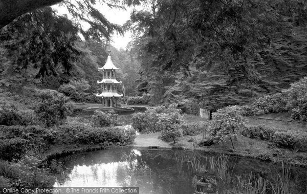 Photo of Alton Towers, The Dolphin Lake And Pagoda Fountain c.1955