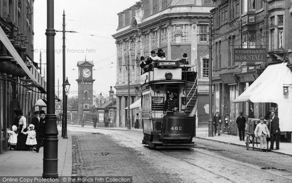 Altrincham, Tram, Stamford New Road 1907 Photo of Altrincham, Tram, Stamford New Road 1907