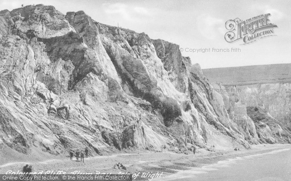Photo of Alum Bay, Coloured Cliffs c.1955