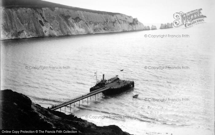 Photo of Alum Bay, The Pier And Needles c.1893