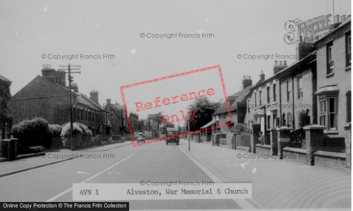 Photo of Alveston, War Memorial And Church c.1955