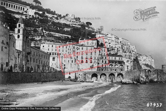 Photo of Amalfi, View From Beach c.1920