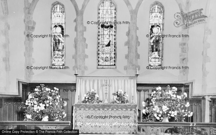 Photo of Amberley, St Michael's Church, Altar c.1955