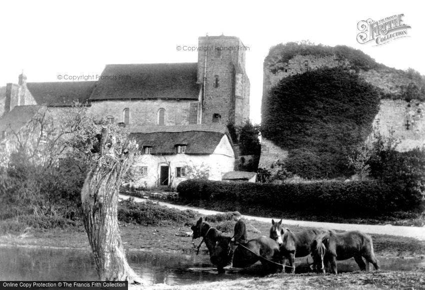 Amberley, St Michael's Church and Castle 1906