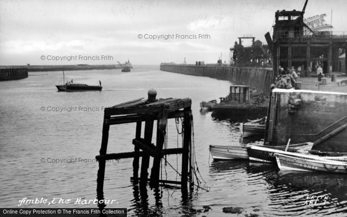 Photo of Amble, The Harbour c.1950