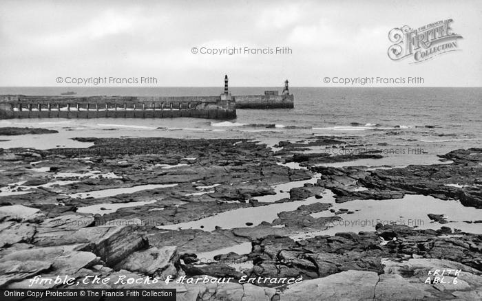 Photo of Amble, The Rocks And Harbour Entrance c.1950