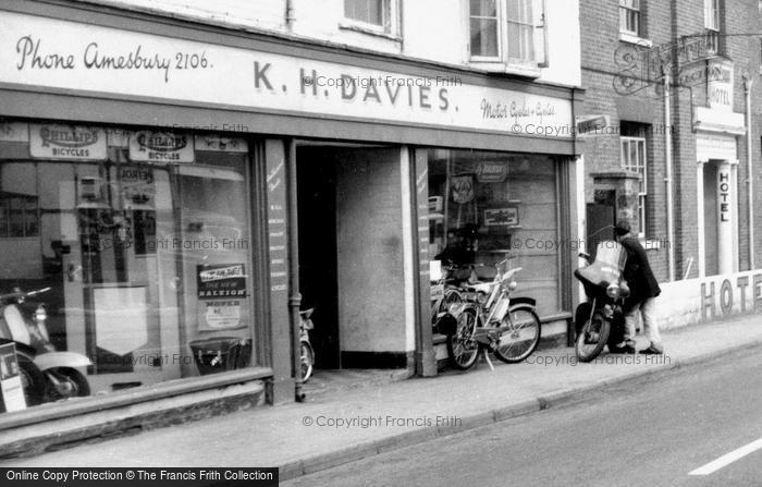 Photo of Amesbury, High Street, Mortor Cycle And Cycle Shop c.1955