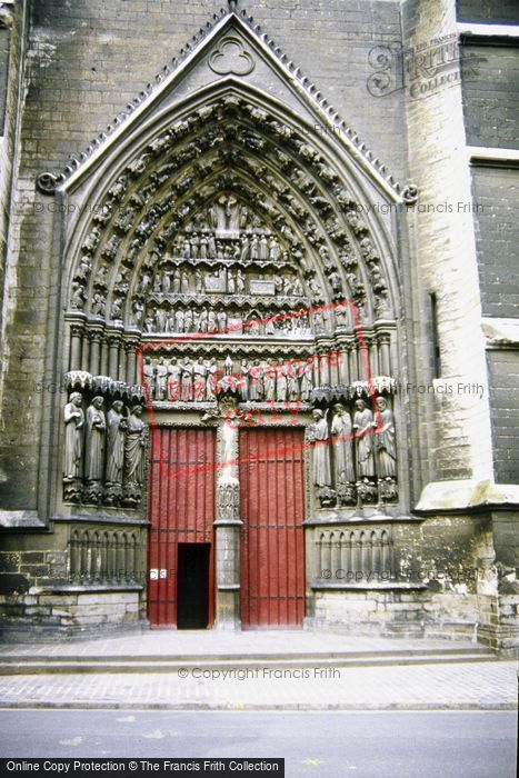 Photo of Amiens, Cathedral Door c.1984