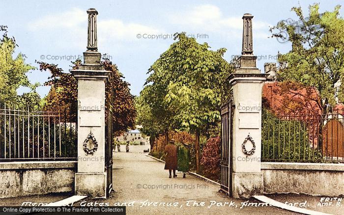 Photo of Ammanford, The Park Memorial Gates And Avenue c.1955