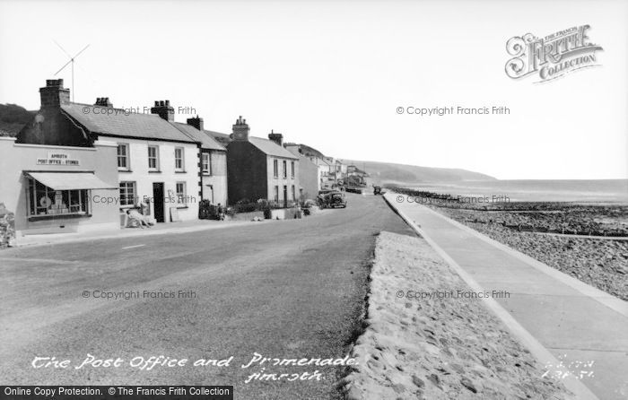 Photo of Amroth, Post Office And Promenade c.1960