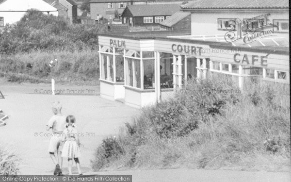 Photo of Anderby Creek, Children By The Palm Court Café c.1955