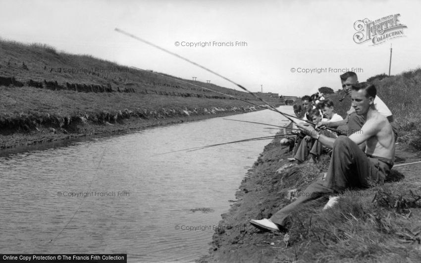 Anderby Creek, Fishing in the Creek c1955