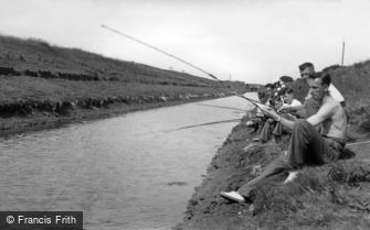 Anderby Creek, Fishing in the Creek c1955