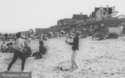 Playing Beach Ball, The Beach c.1965, Anderby Creek