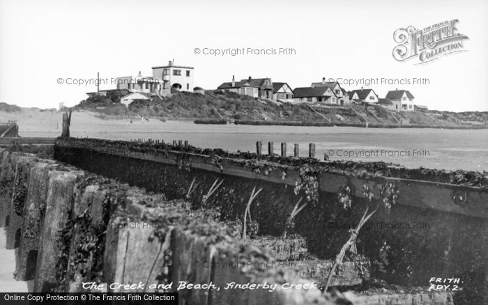 Photo of Anderby Creek, The Creek And Beach c.1955