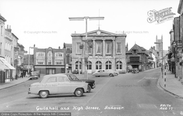 Photo of Andover, Guildhall And High Street c.1965