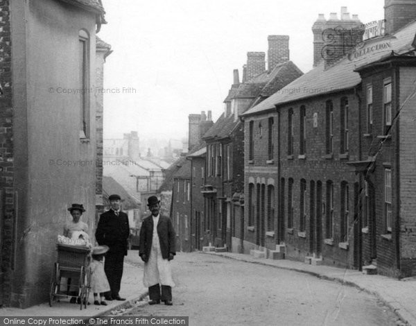 Photo of Andover, People In Winchester Street 1904