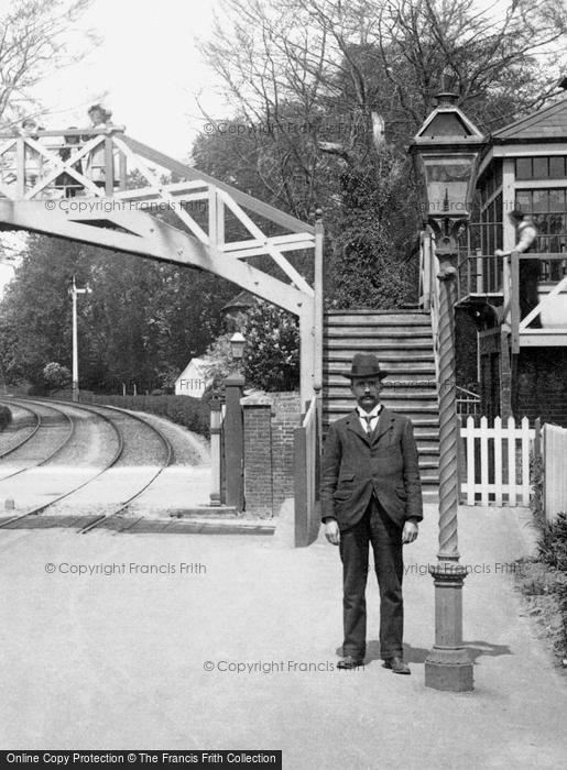 Photo of Andover, The Station Platform 1900