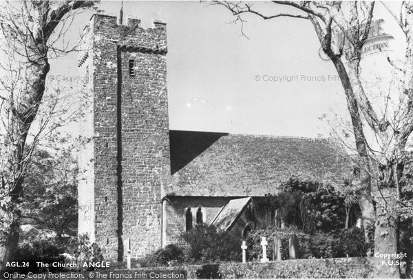Photo of Angle, St Mary's Church c.1955