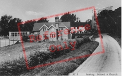 The School And Church c.1960, Anstey