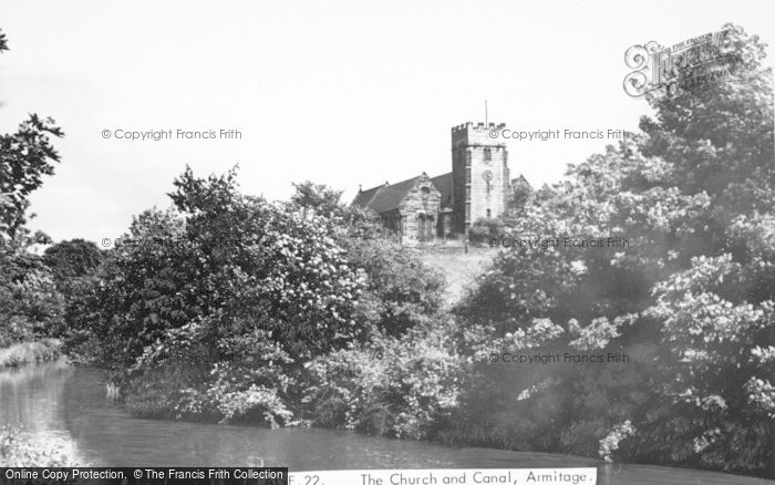 Photo of Armitage, The Church And Canal c.1955
