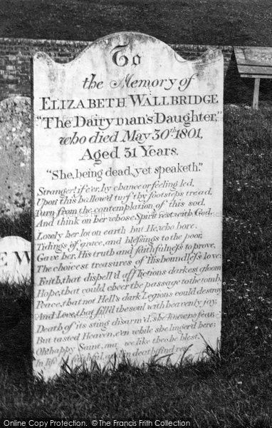 Photo of Arreton, St George's Church, Dairyman's Daughter's Grave c.1874