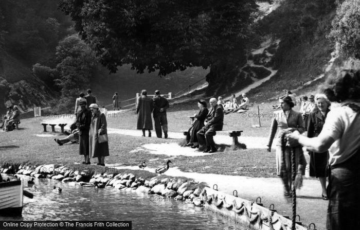 Photo of Arundel, People By The Lake c.1955