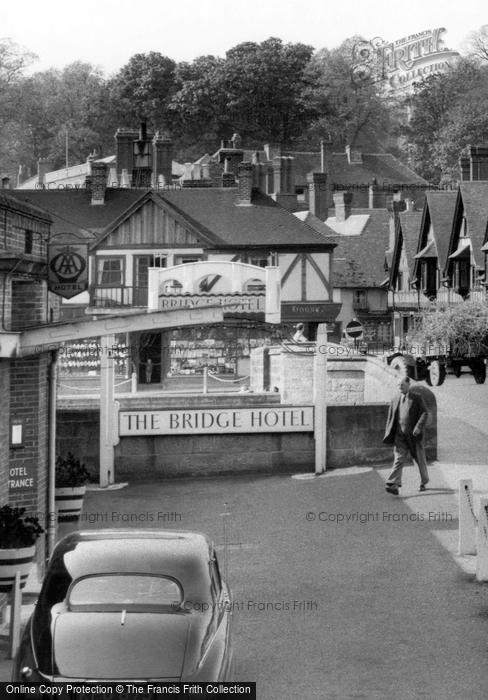Photo of Arundel, The Bridge Hotel Entrance c.1955