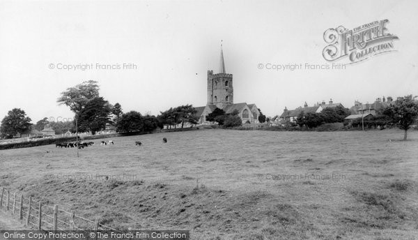Photo of Ash, St Nicholas' Church From Moat Farm c.1965