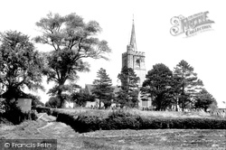St Nicholas' Church From The Meadows c.1955, Ash