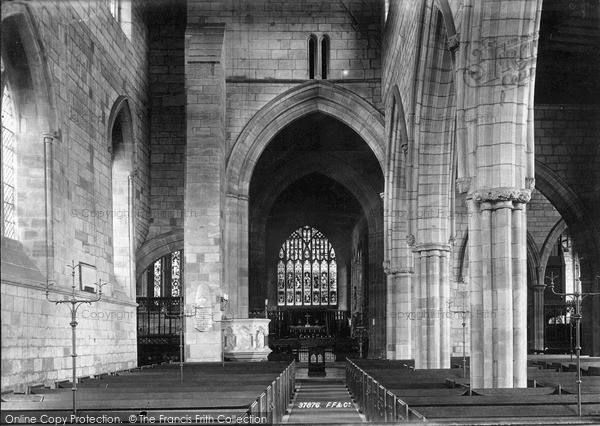 Photo of Ashbourne, Church Interior 1896