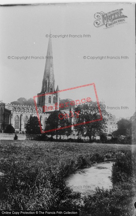 Photo of Ashbourne, The Church And River 1886