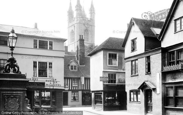 Photo of Ashford, High Street And St Mary's Church 1901