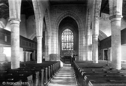 Parish Church Interior 1901, Ashford